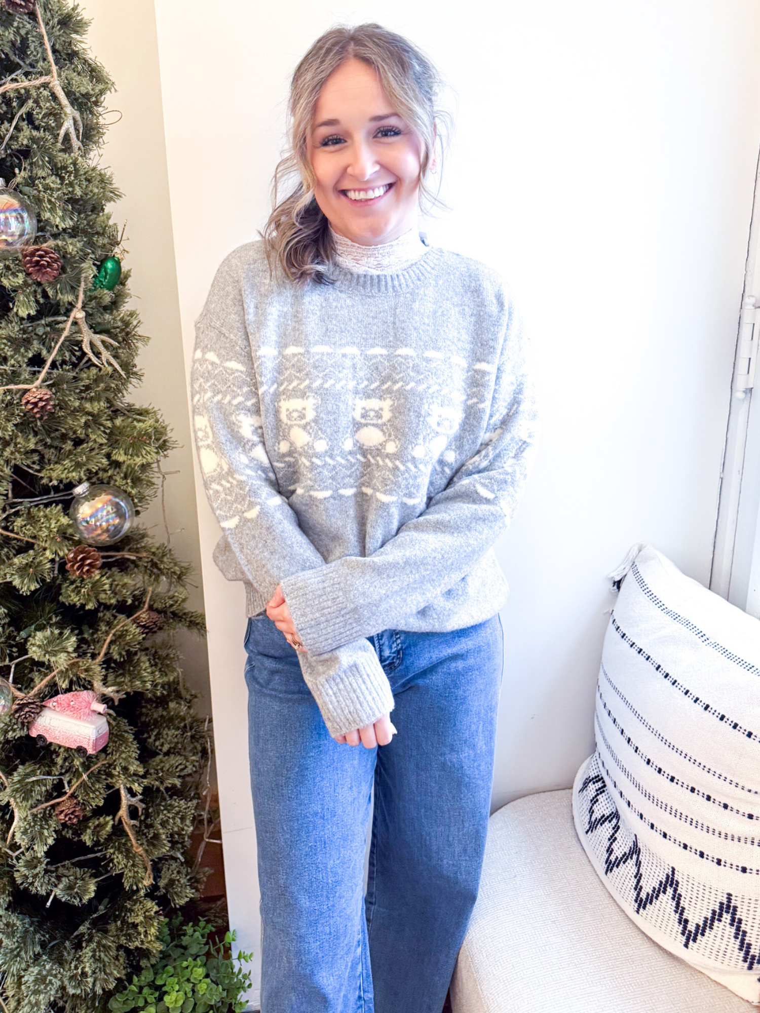 Teddy Bear Knit Sweater