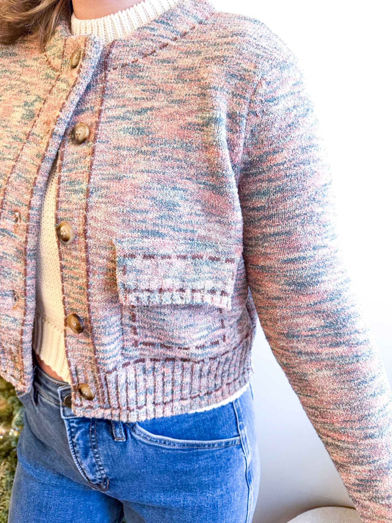 Cassie Multi Color Cardigan - The Collective Rose