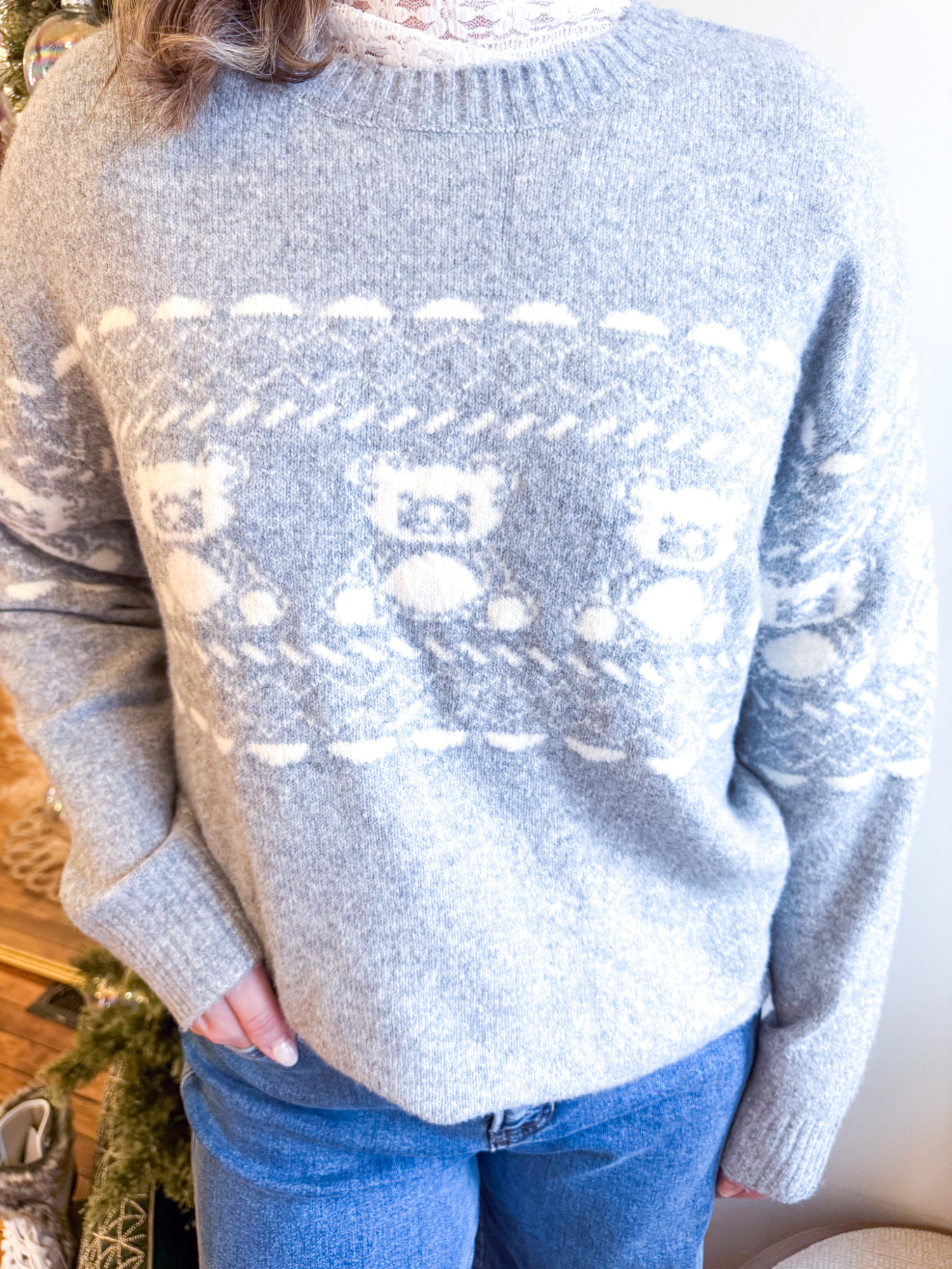 Teddy Bear Knit Sweater