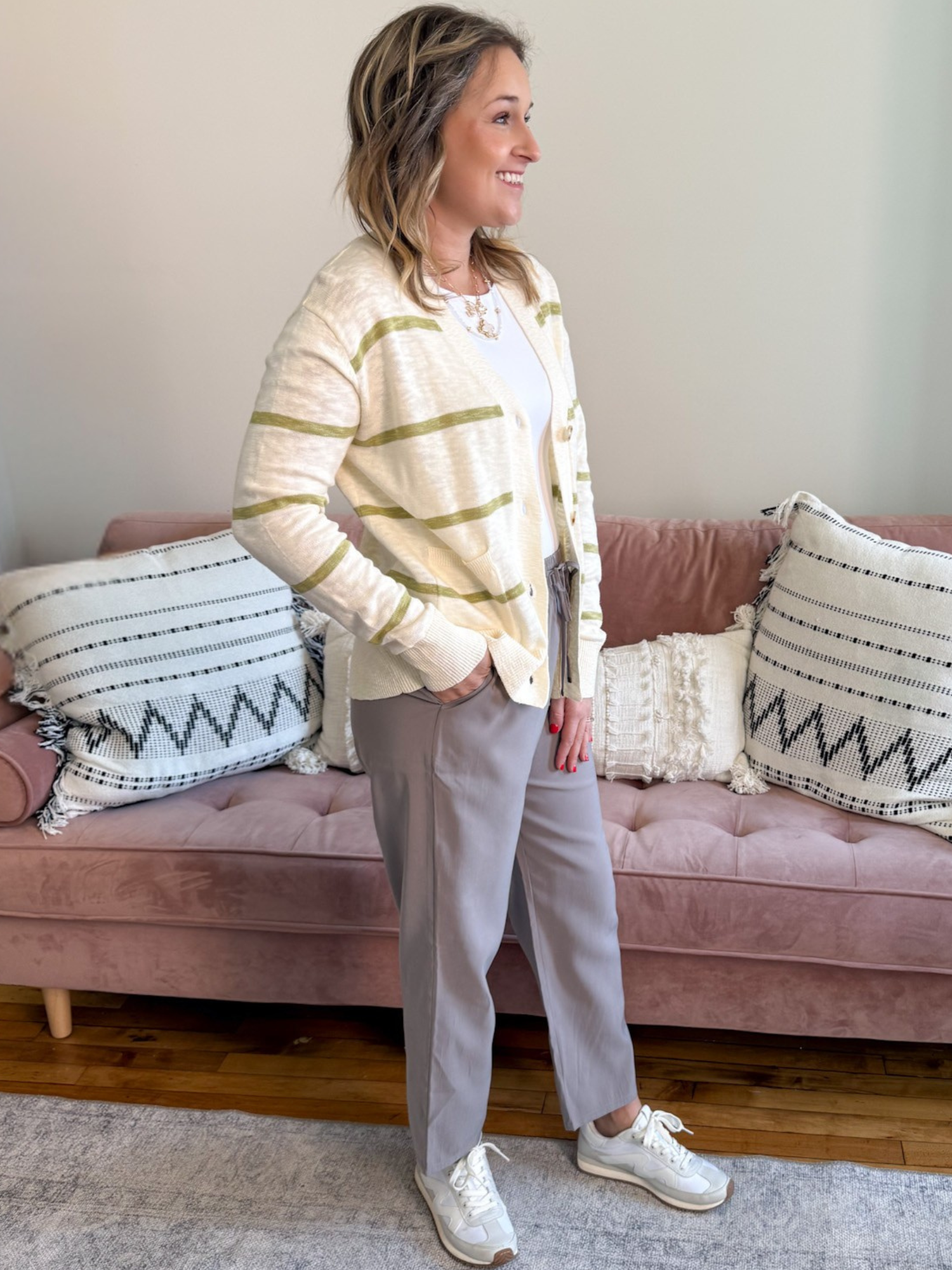 Erin Ankle Pants - Taupe Gray - The Collective Rose