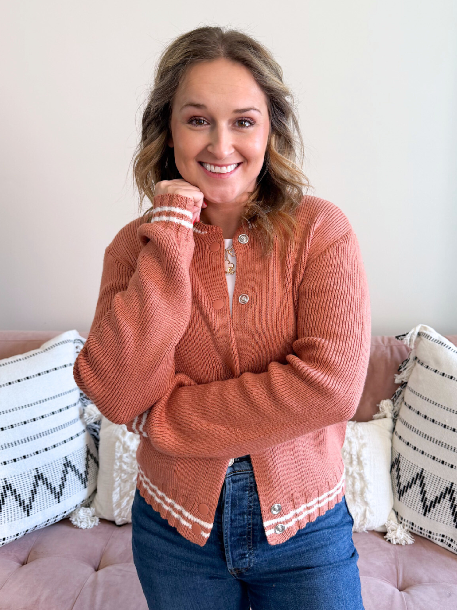 Carter Knit Bomber Jacket - The Collective Rose