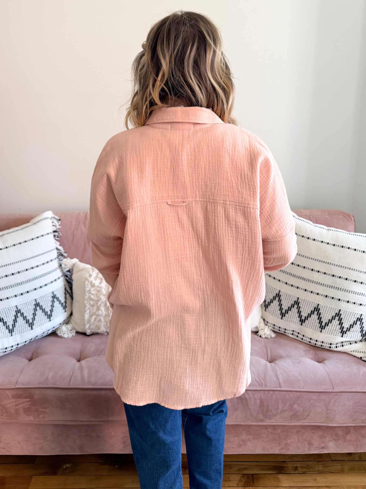 Brooks Gauze Button Down - The Collective Rose