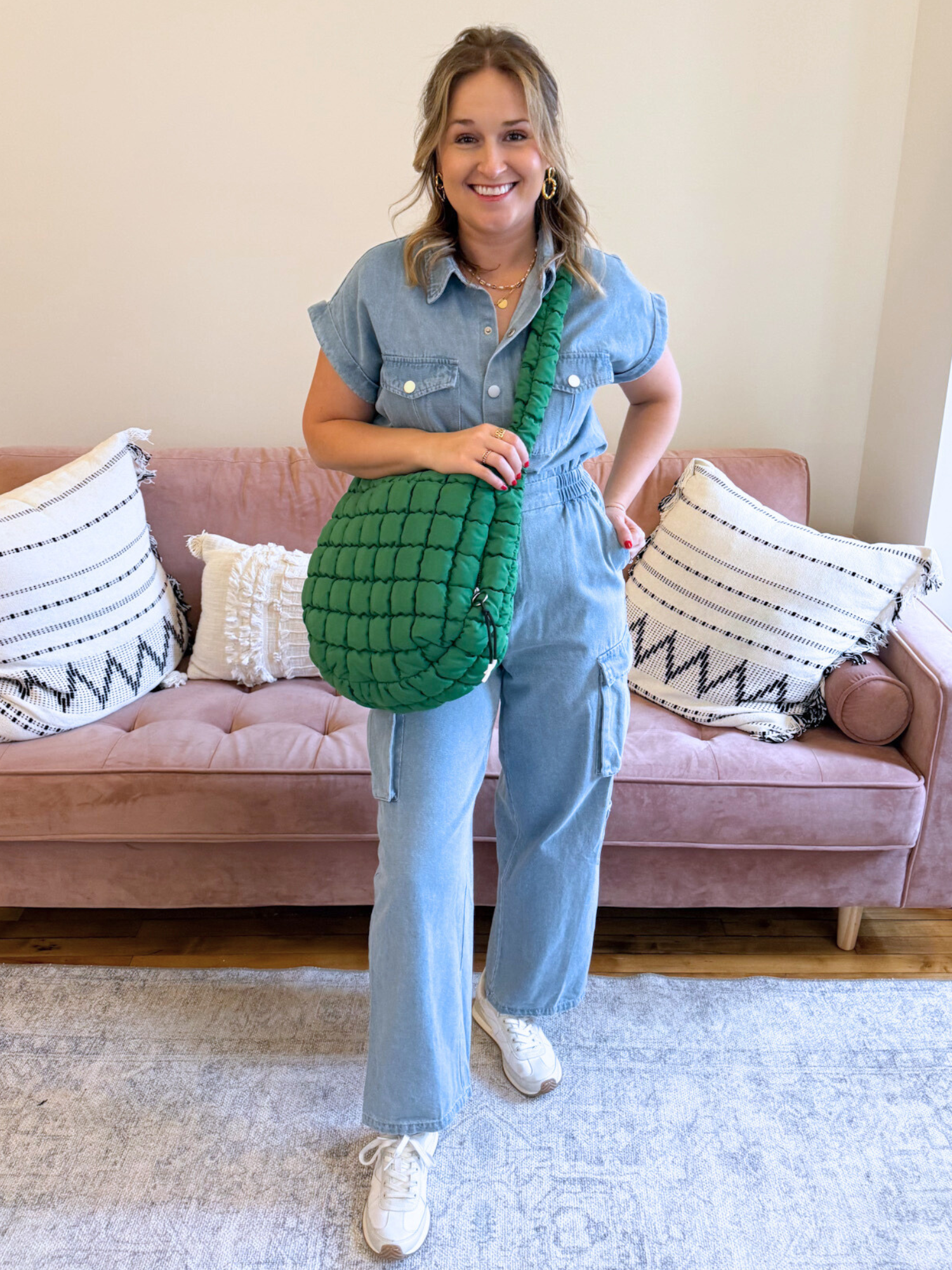 Wyatt Denim Cargo Jumpsuit - The Collective Rose
