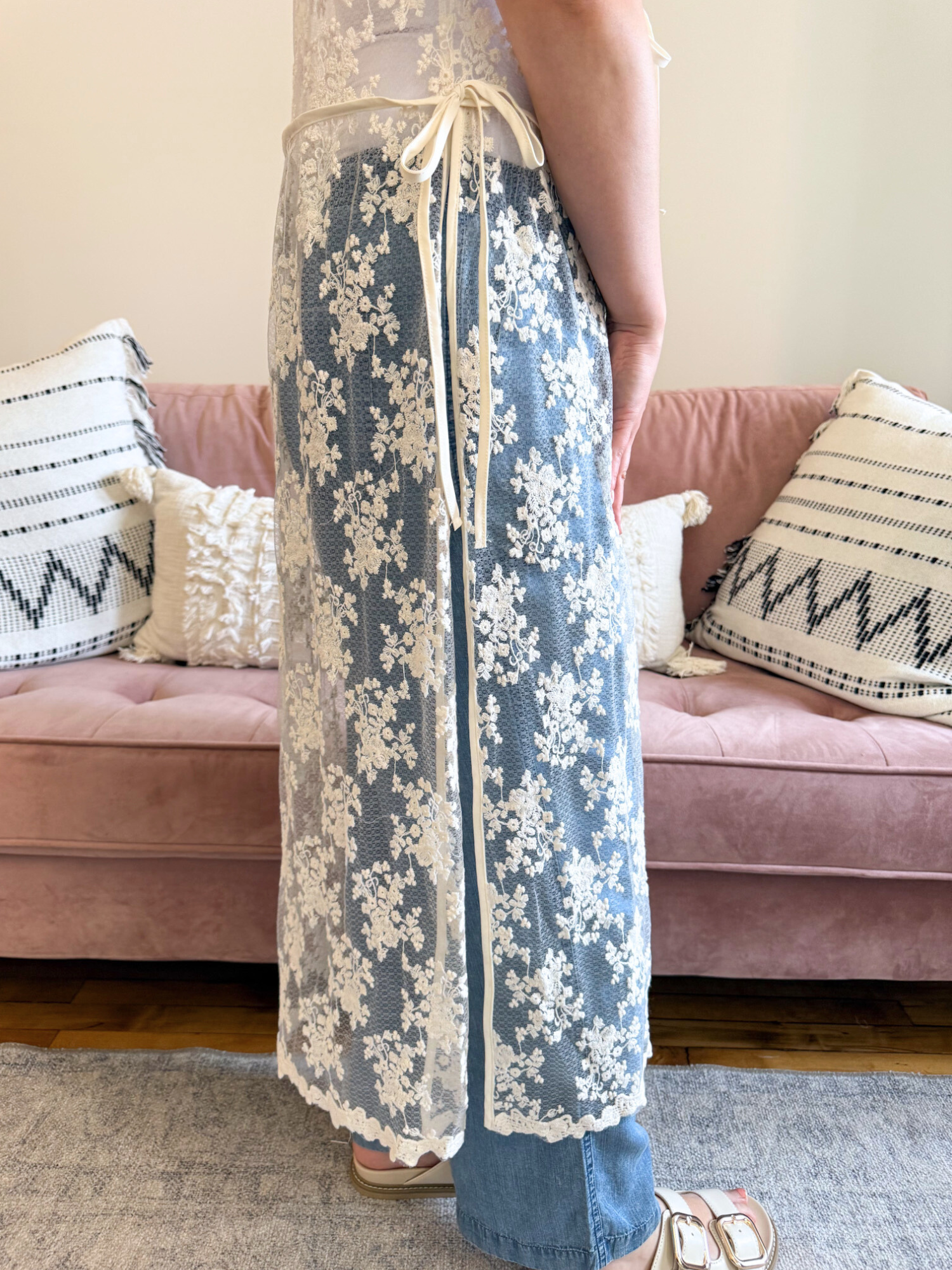 Tinsley Lace Maxi Vest - The Collective Rose