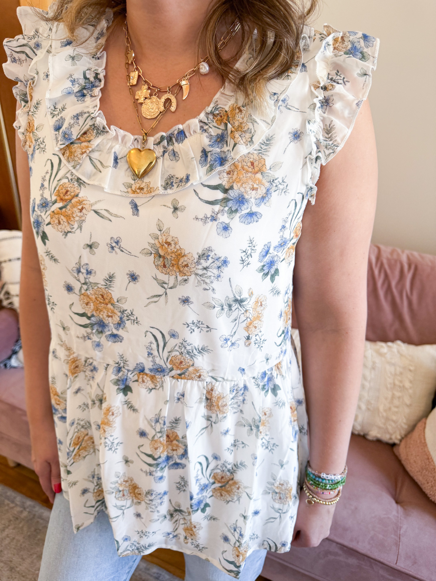 Clara Floral Tank - The Collective Rose
