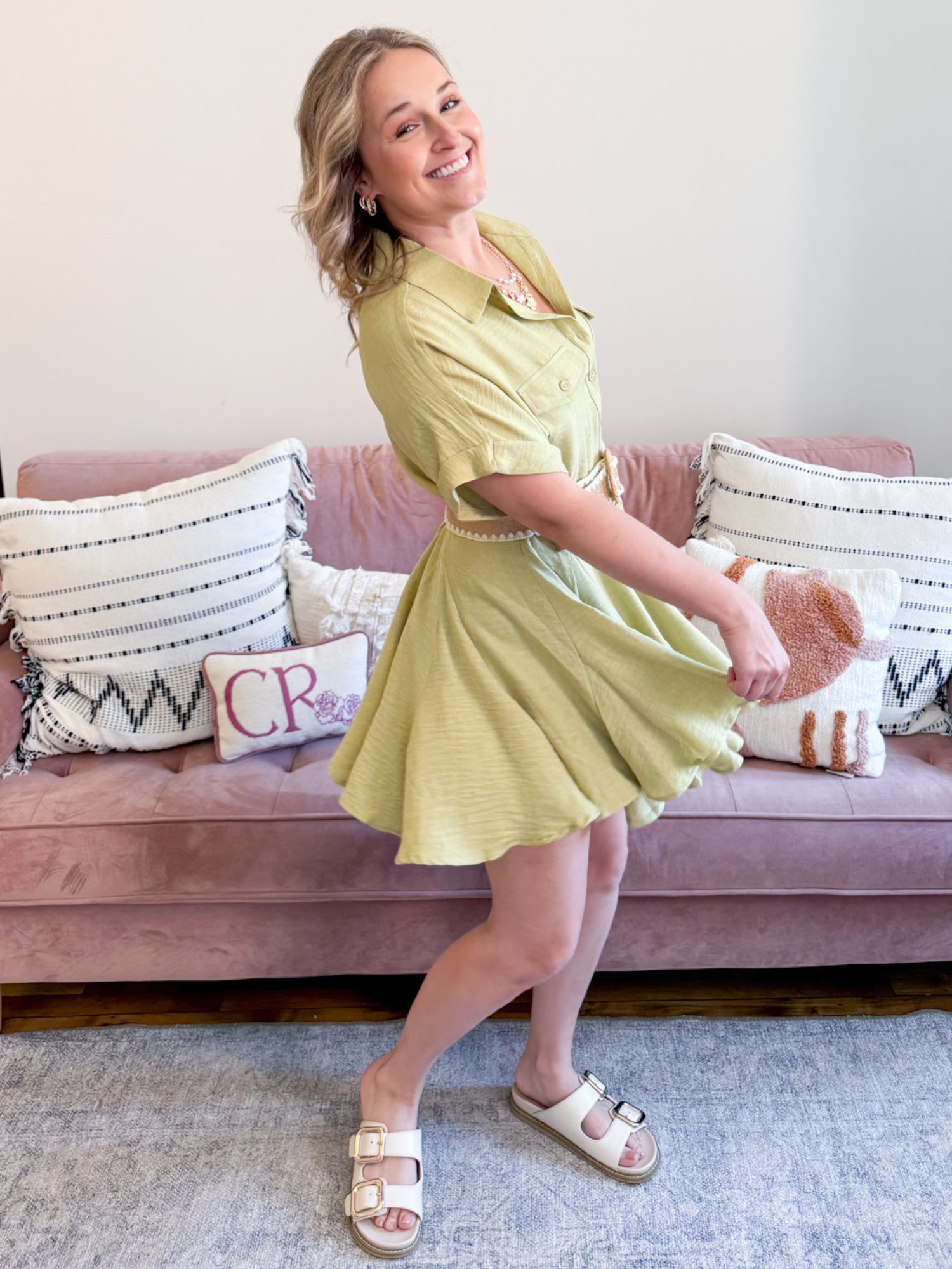 Mari Belted Shirt Dress - The Collective Rose