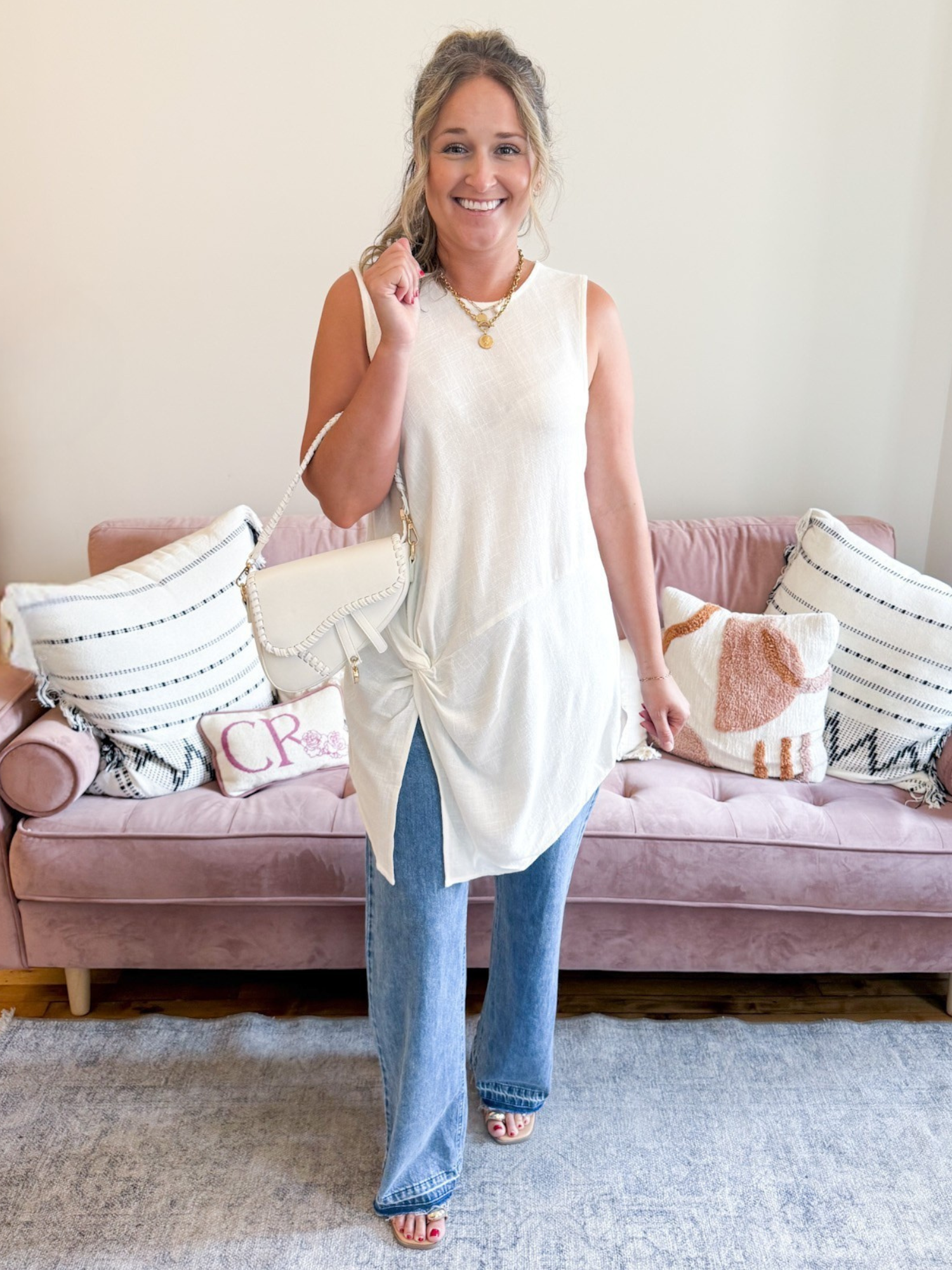 Aria Twist Tank Top - The Collective Rose