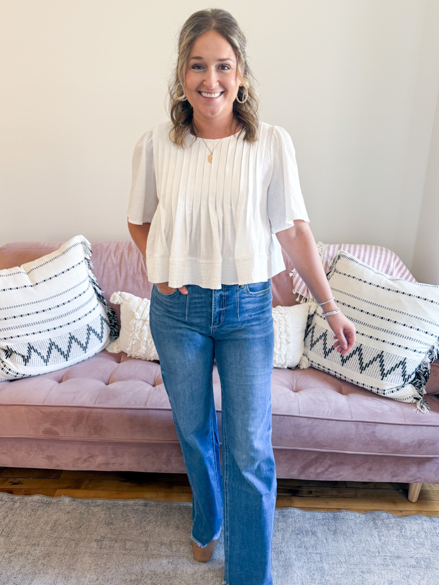 Celia Flutter Sleeve Blouse - The Collective Rose