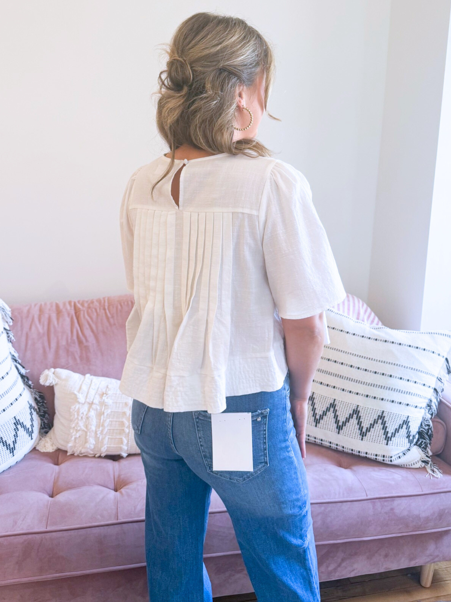 Celia Flutter Sleeve Blouse - The Collective Rose