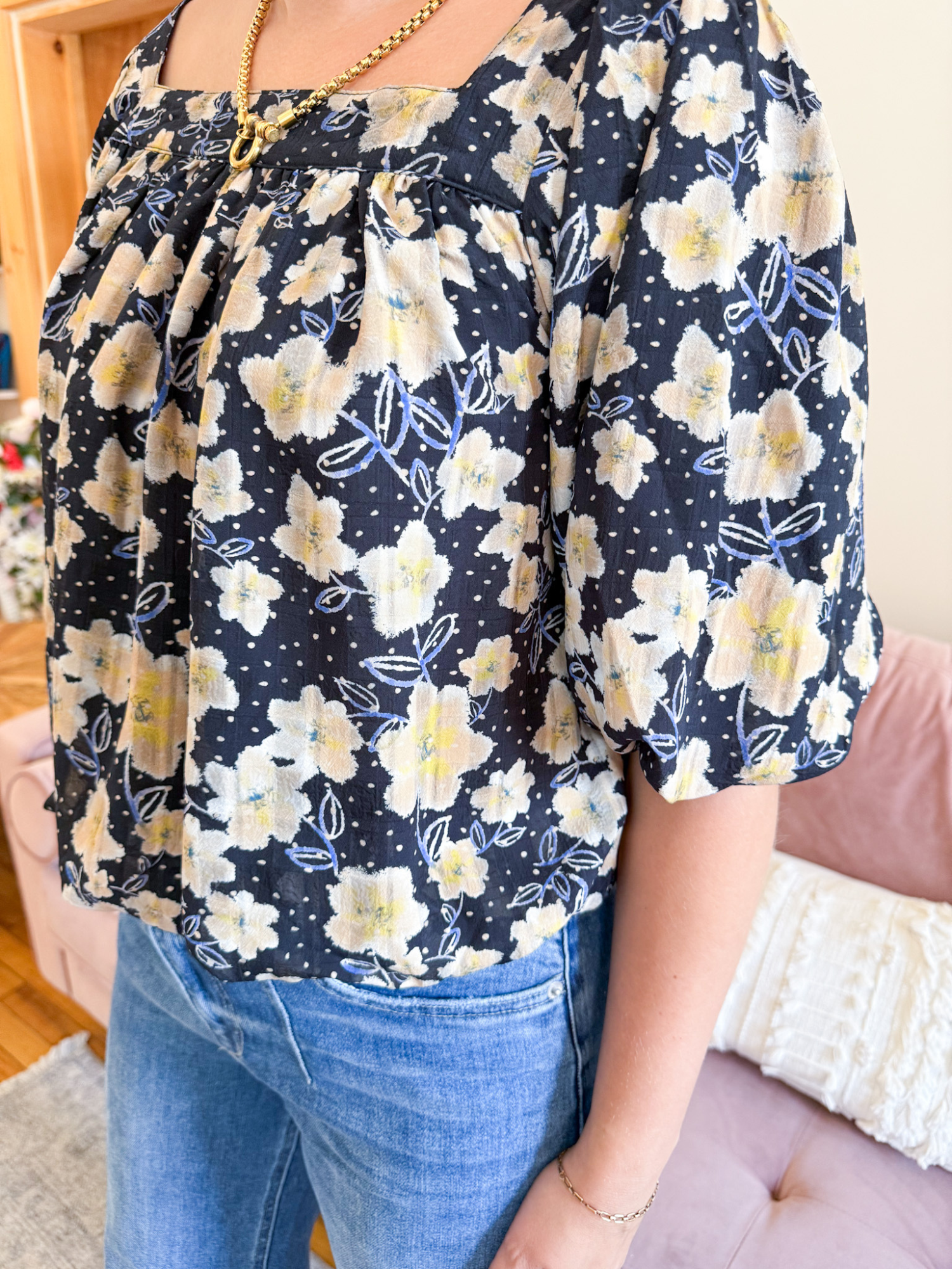 Eliza Flower Print Blouse - The Collective Rose