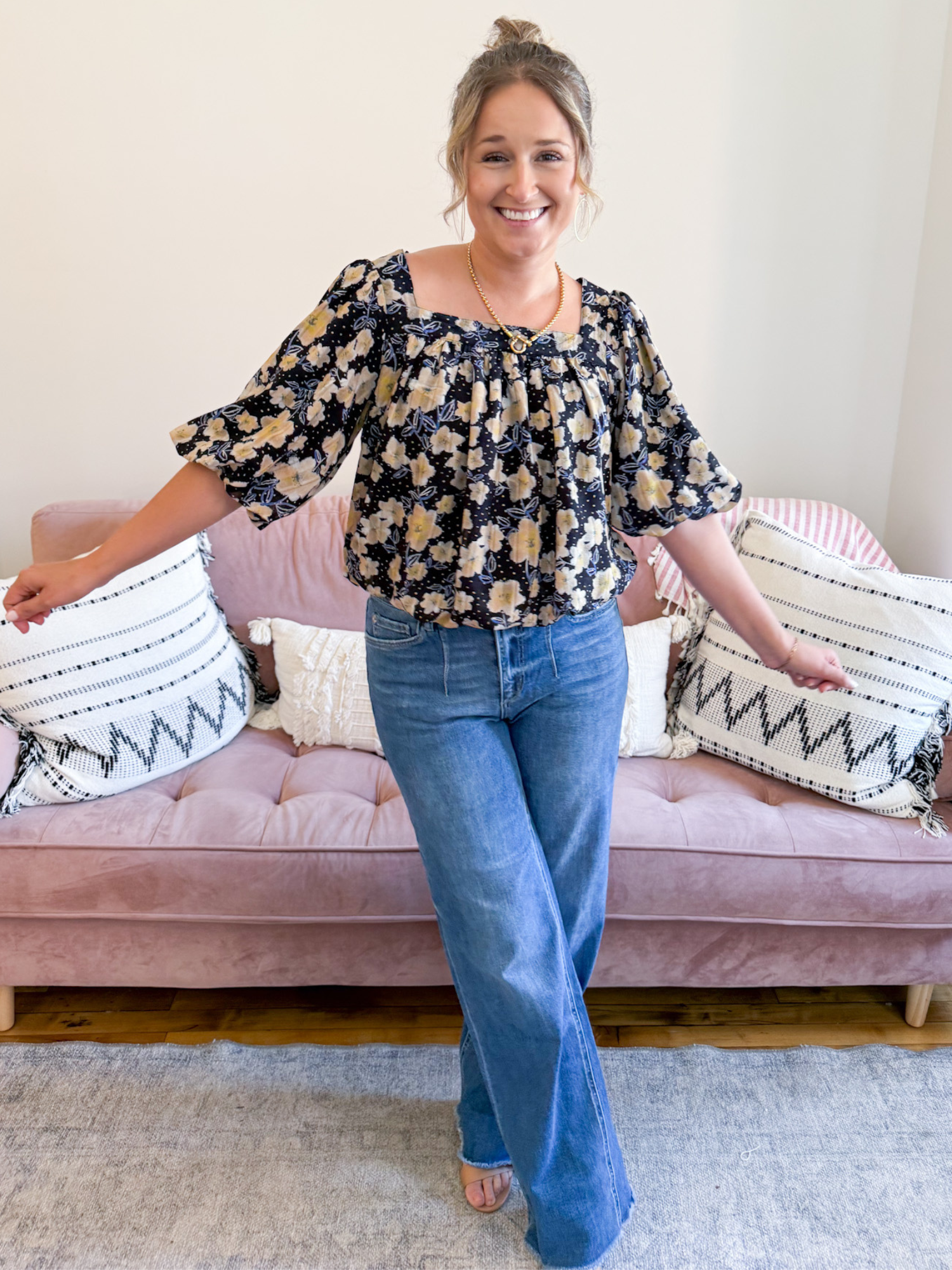 Eliza Flower Print Blouse - The Collective Rose