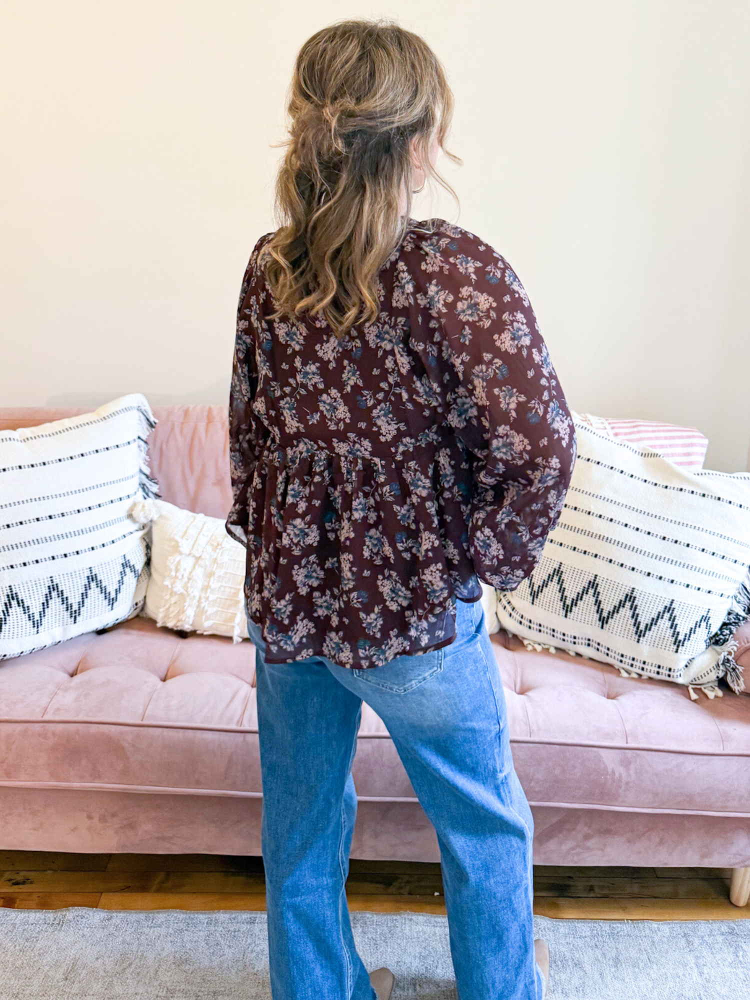 Blair Floral Babydoll Blouse - The Collective Rose