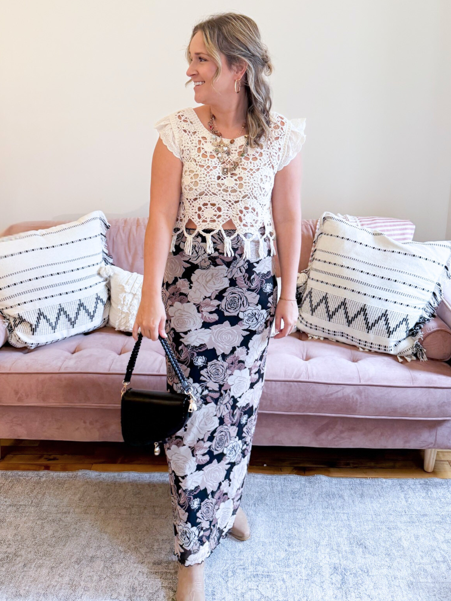 Emme Fringe Crochet Top - The Collective Rose