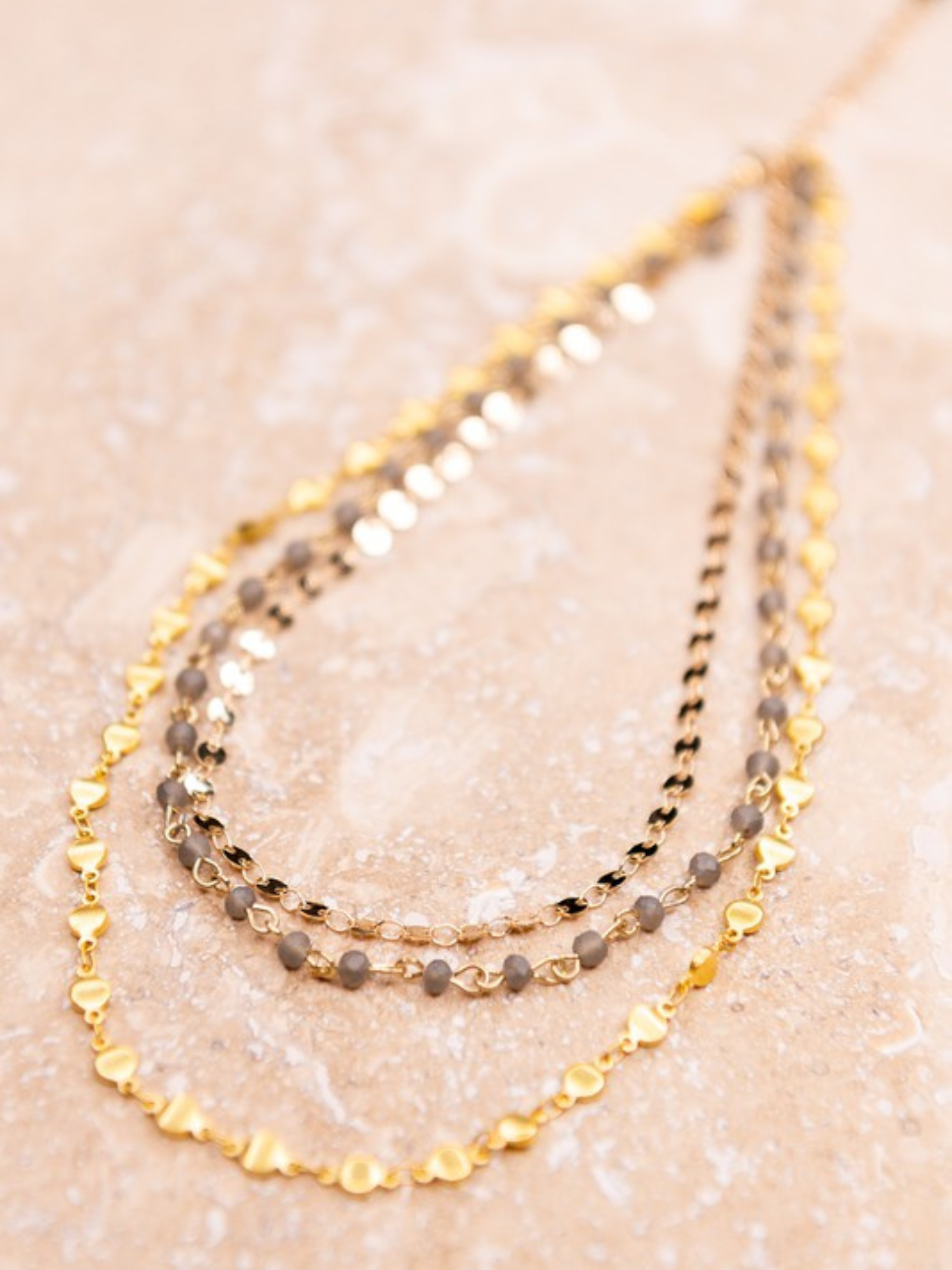 Trinity Layered Necklace - The Collective Rose