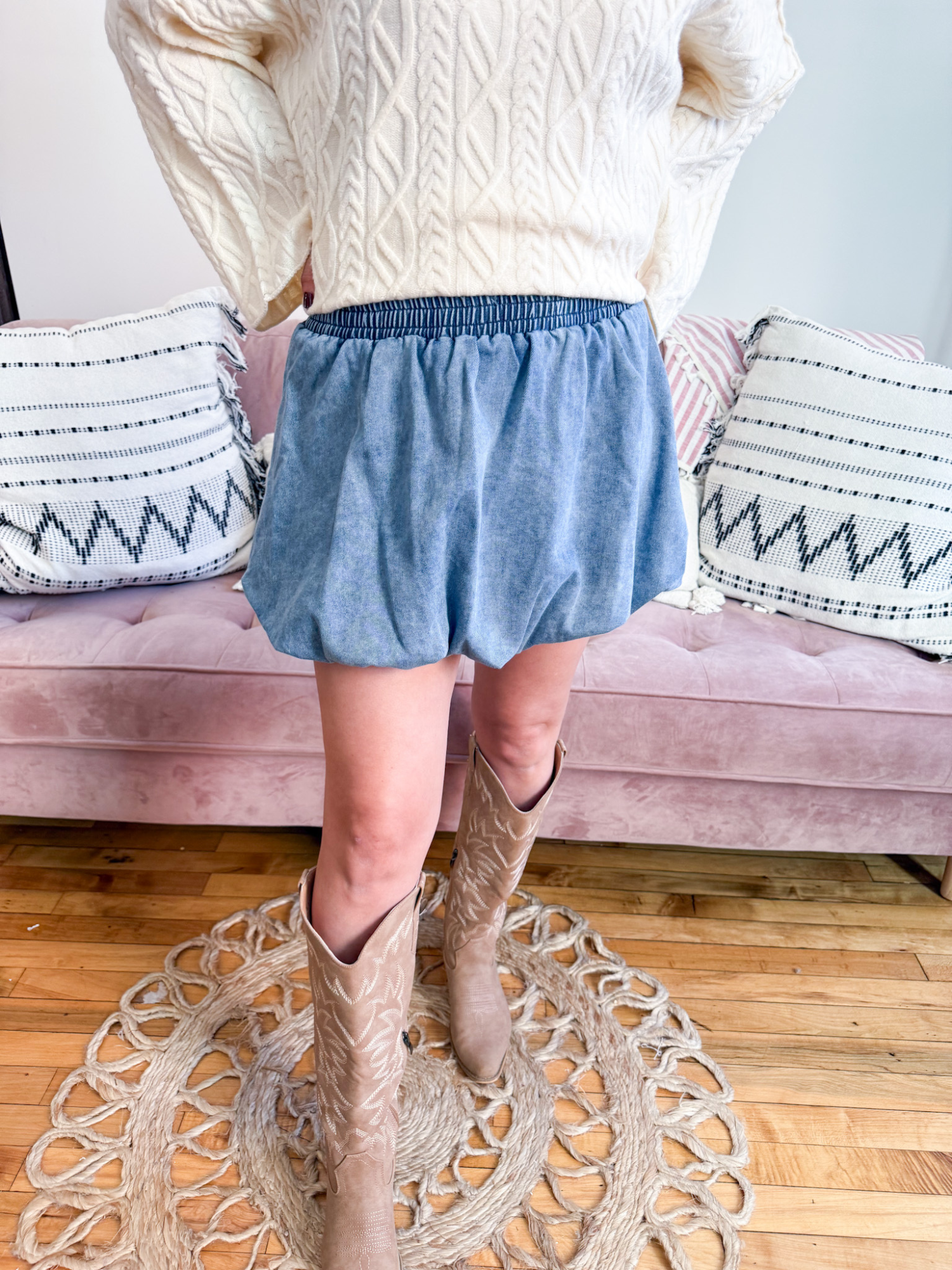 Sierra Denim Bubble Skirt