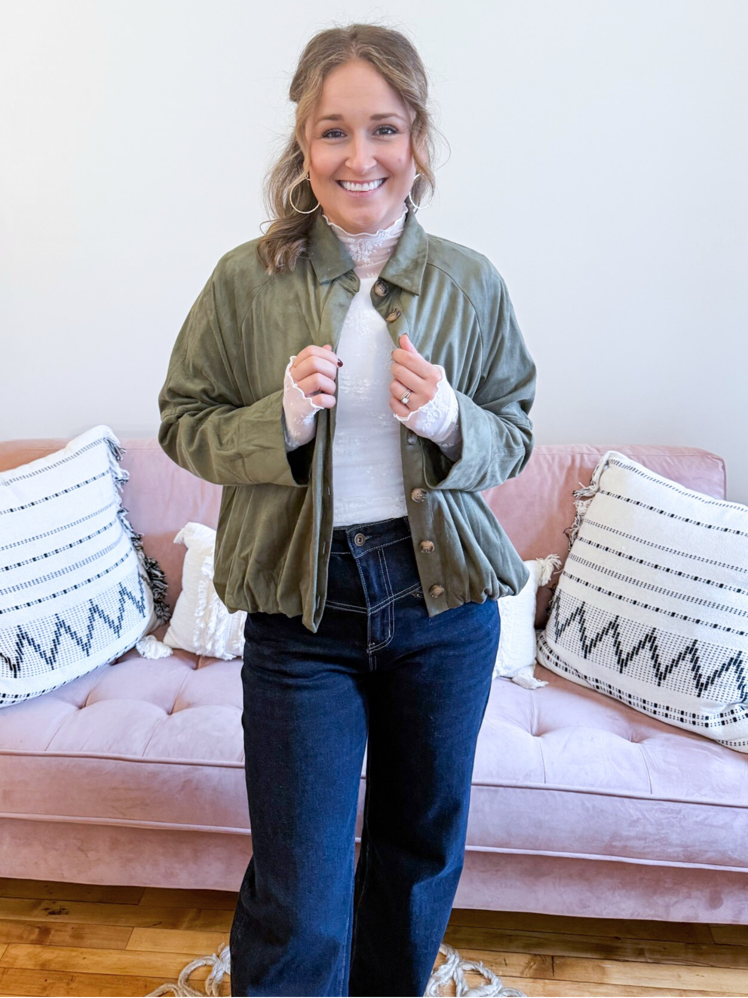 Tatum Bubble Hem Jacket - The Collective Rose