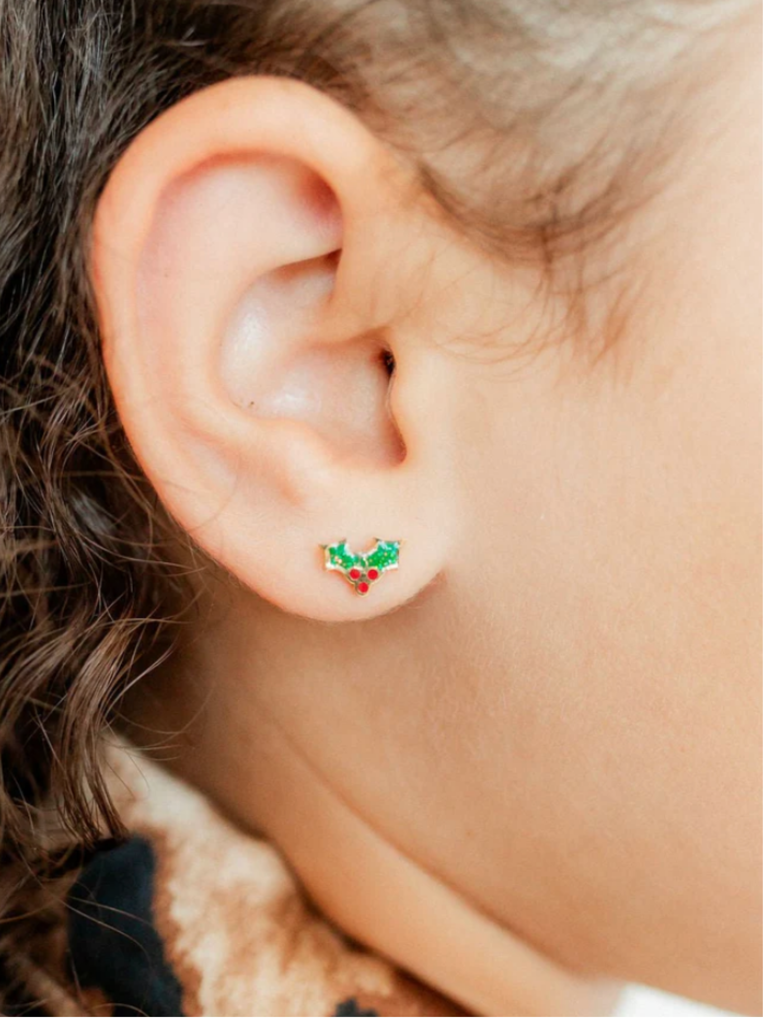 Holly Berry Screwback Stud Earrings - The Collective Rose