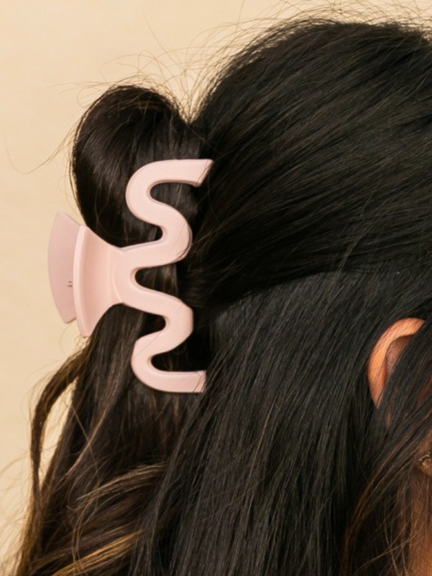 Squiggle Hair Claw Clip - The Collective Rose