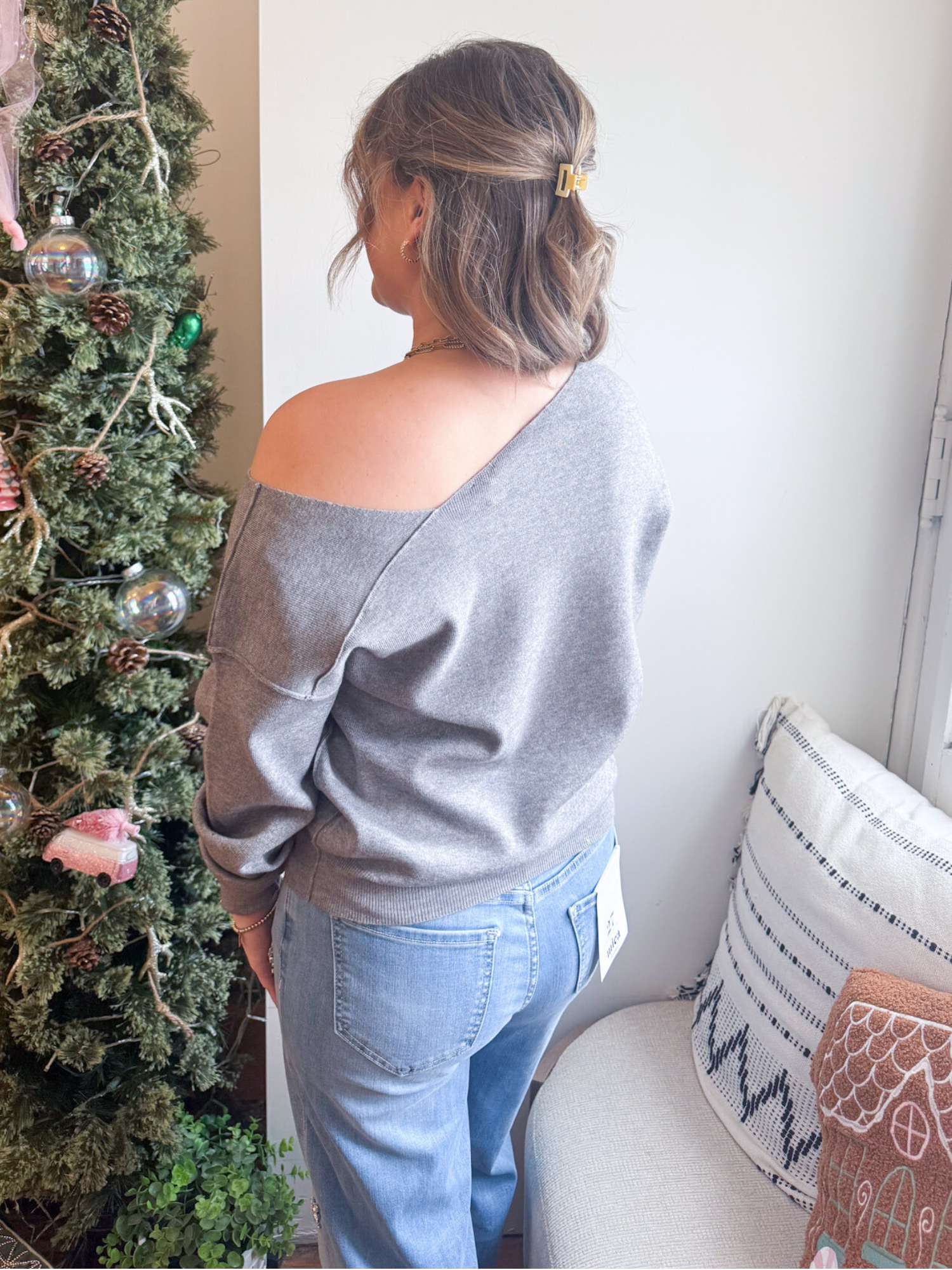 Shannon Asymmetrical Neck Sweater