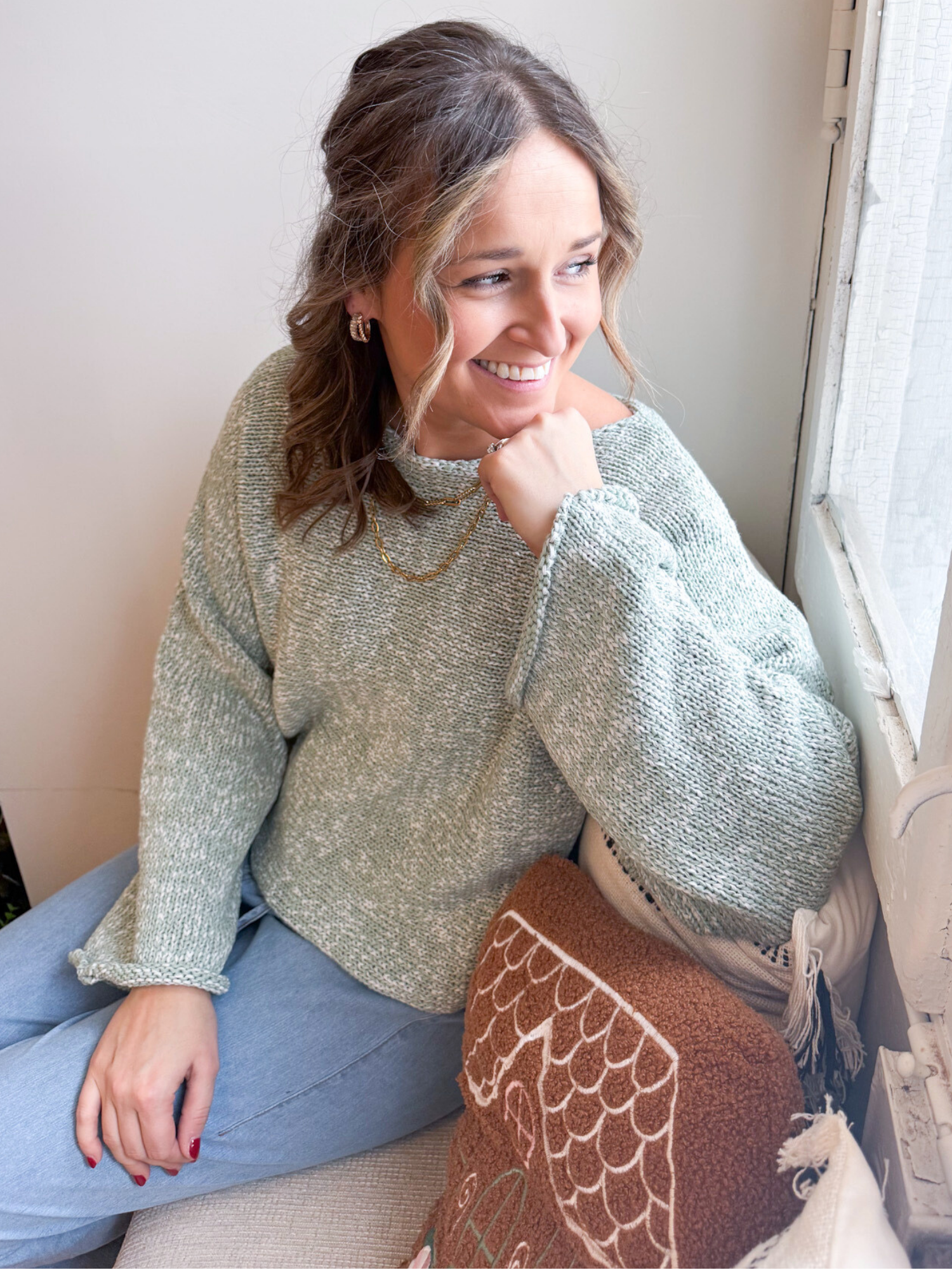 Ainsley Two Tone Sweater