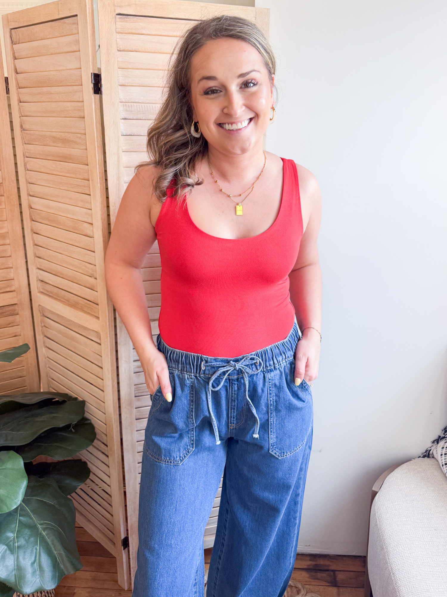 Scoop Neck Everyday Tank - Tomato - The Collective Rose