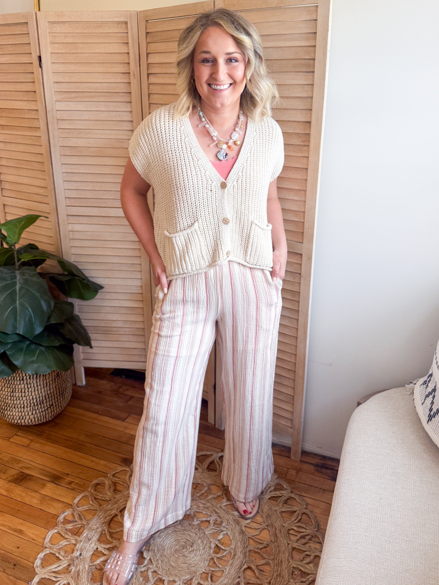 Lenna Striped Wide Leg Pants