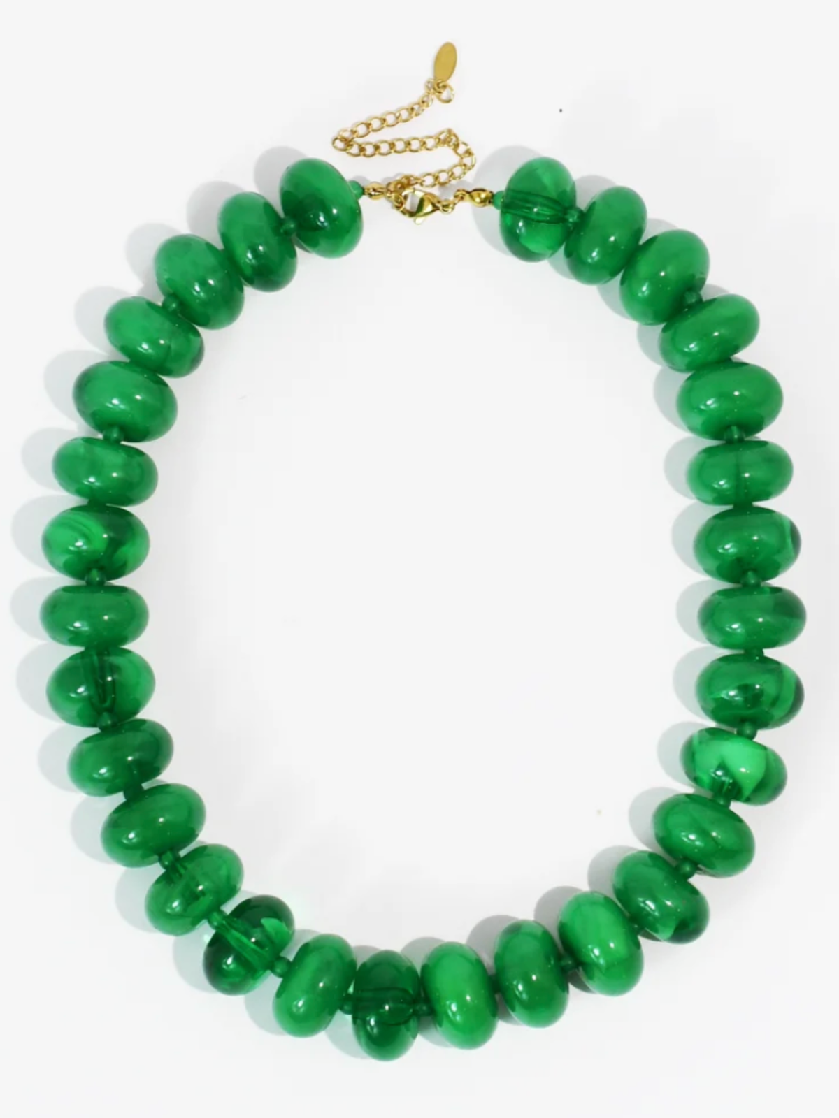 Sugar Bead Green Necklace