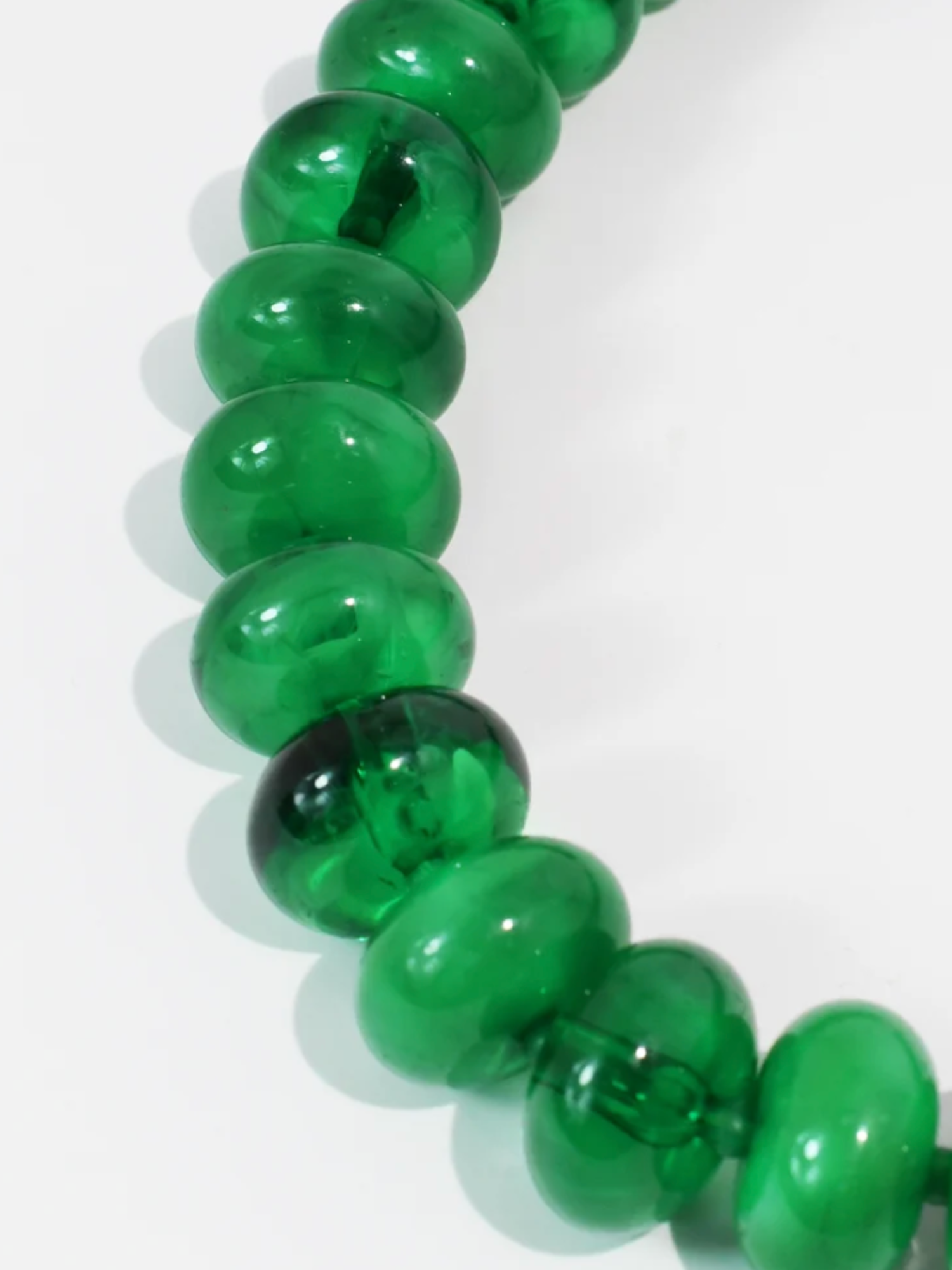 Sugar Bead Green Necklace