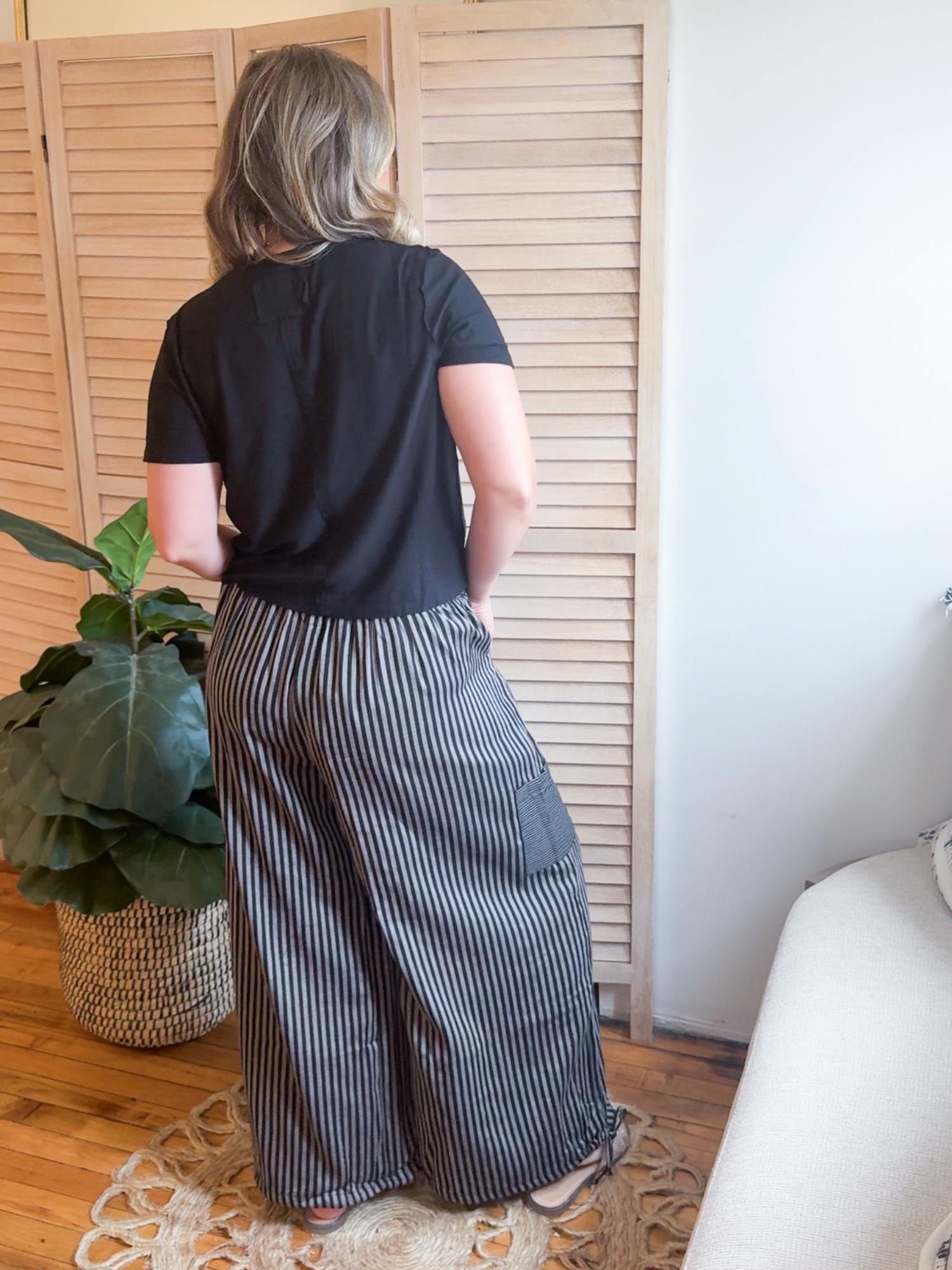 Ria Striped Balloon Pants